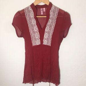 Dolled up - Red see through top